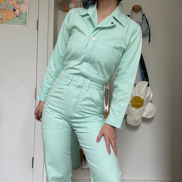 RARE big bud press mint long sleeve jumpsuit - Picture 1 of 8